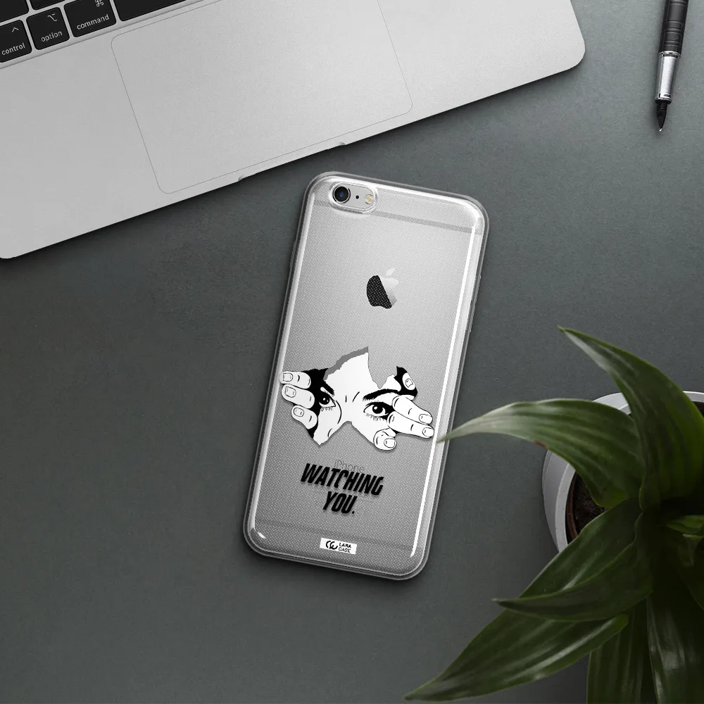 a hand with a hole in the wall Apple iPhone 6S Clear TPU Case