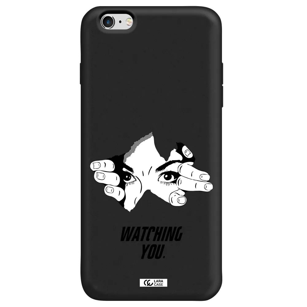 a hand with a hole in the wall Apple iPhone 6S Silicone black Case