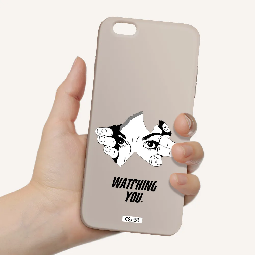 a hand with a hole in the wall Apple iPhone 6S Silicone Stone Case