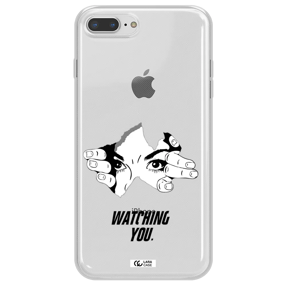 a hand with a hole in the wall Apple iPhone 8 plus Clear TPU Case