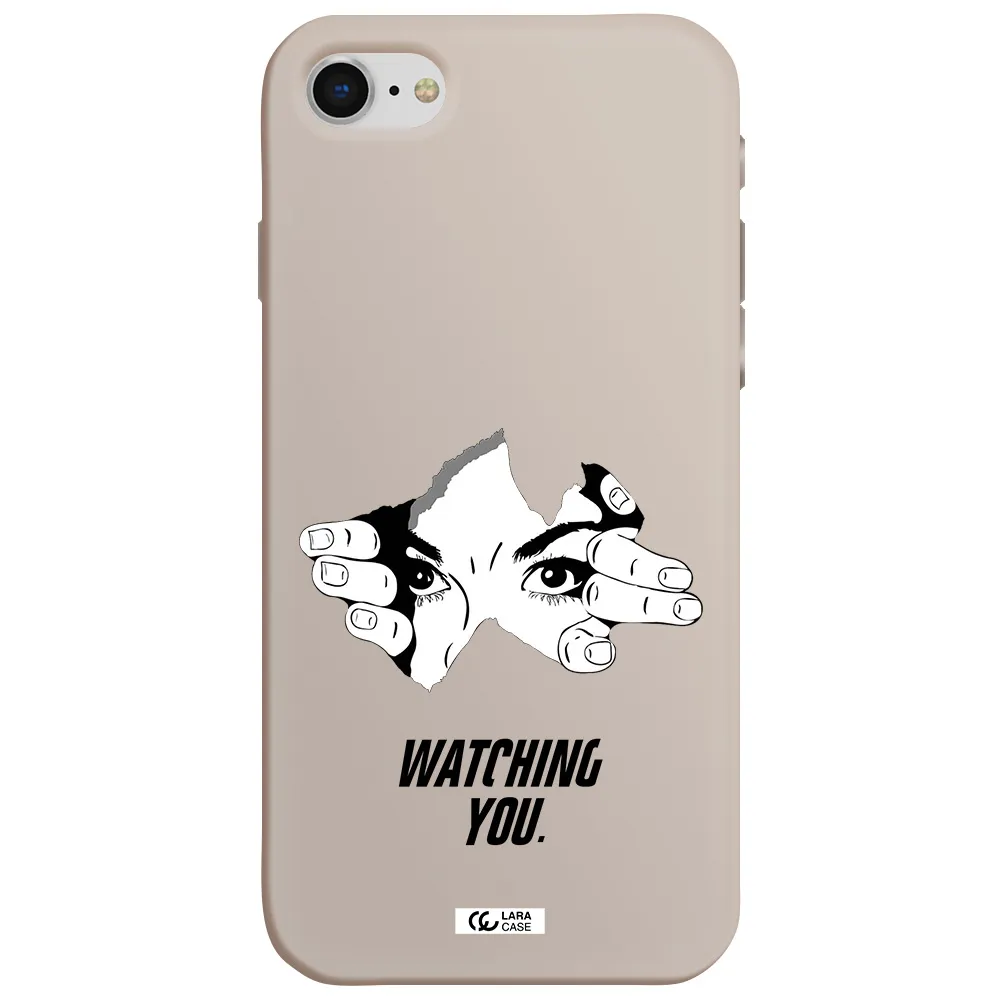 a hand with a hole in the wall Apple iPhone se 2020 Silicone Stone Case