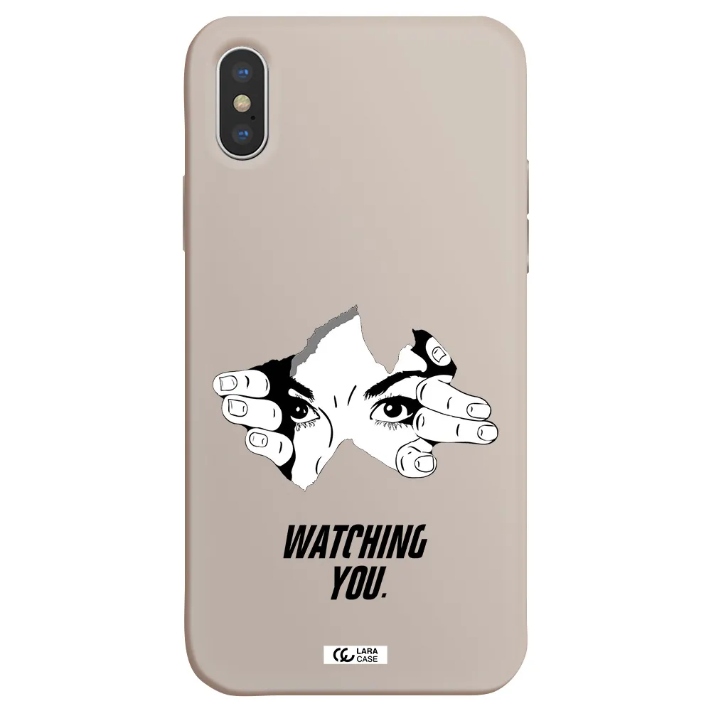a hand with a hole in the wall Apple iPhone XS Silicone Stone Case