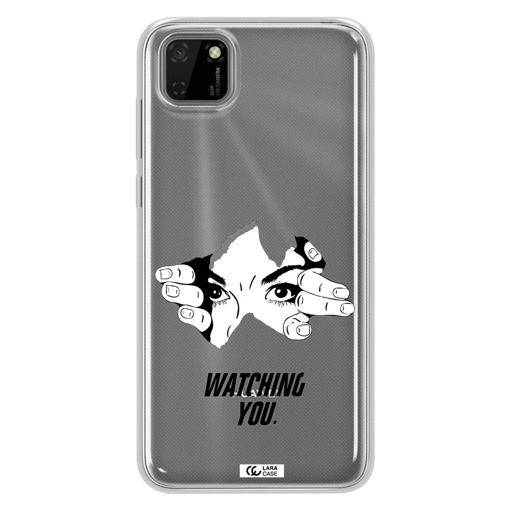 a hand with a hole in the wall Huawei Honor 9S Clear TPU Case