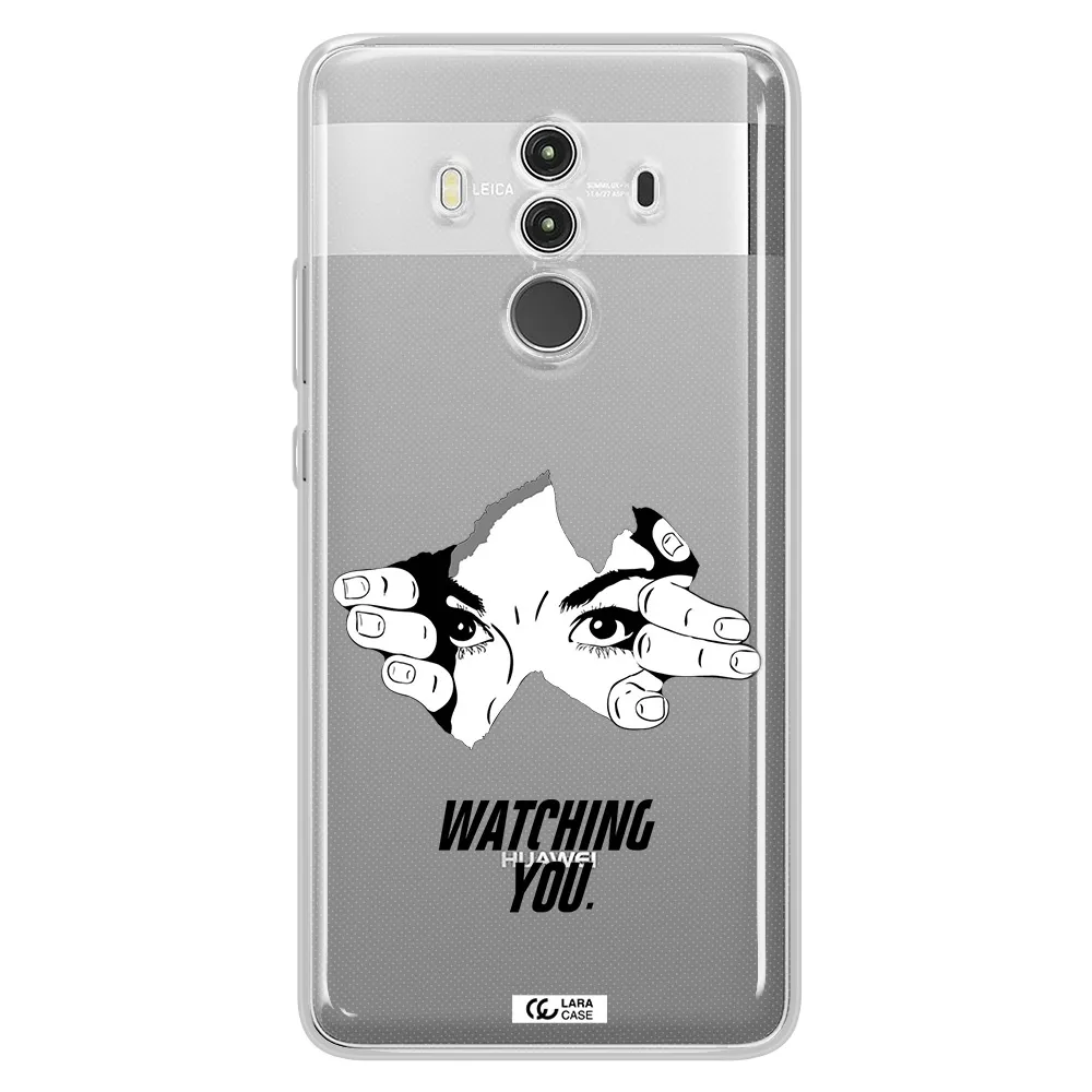 a hand with a hole in the wall Huawei Mate 10 Clear TPU Case