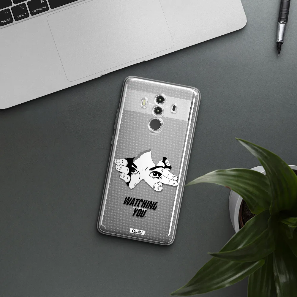 a hand with a hole in the wall Huawei Mate 10 Clear TPU Case