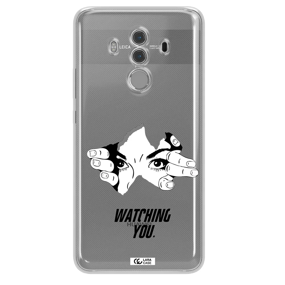 a hand with a hole in the wall Huawei Mate 10 Pro Clear TPU Case