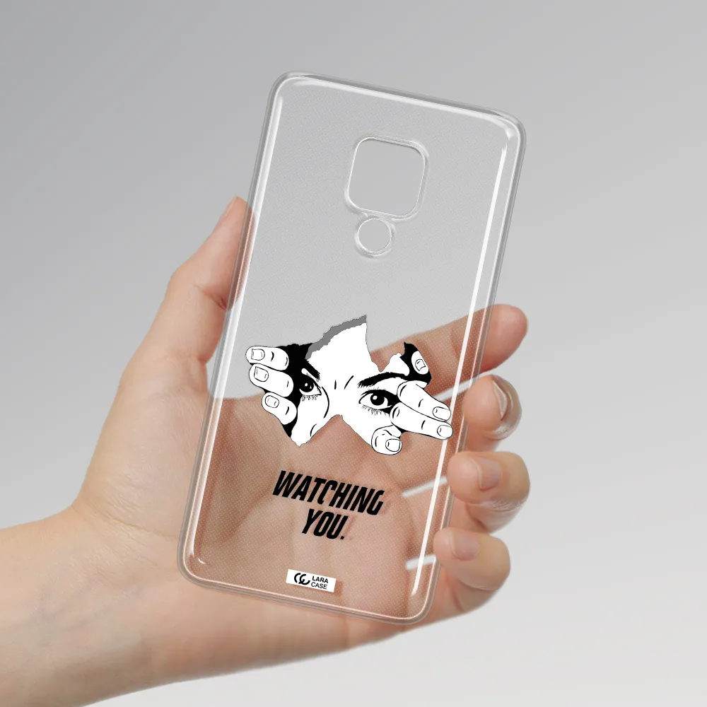 a hand with a hole in the wall Huawei Mate 20X Clear TPU Case