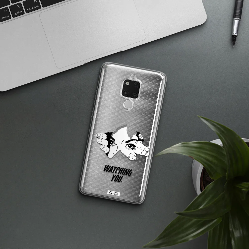 a hand with a hole in the wall Huawei Mate 20X Clear TPU Case