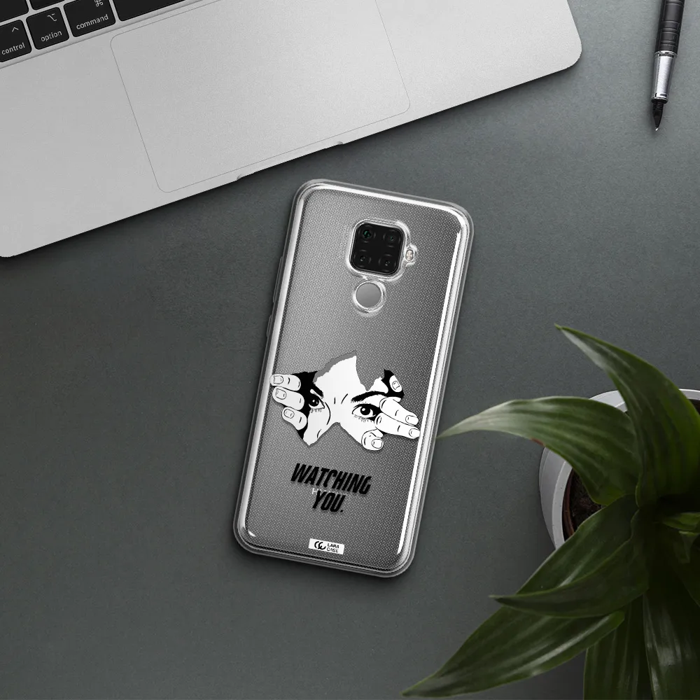 a hand with a hole in the wall Huawei Mate 30 Lite Clear TPU Case