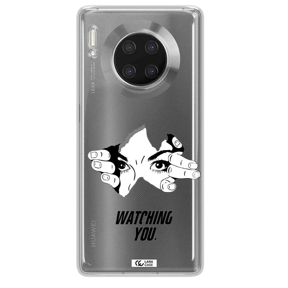 a hand with a hole in the wall Huawei Mate 30 Pro Clear TPU Case