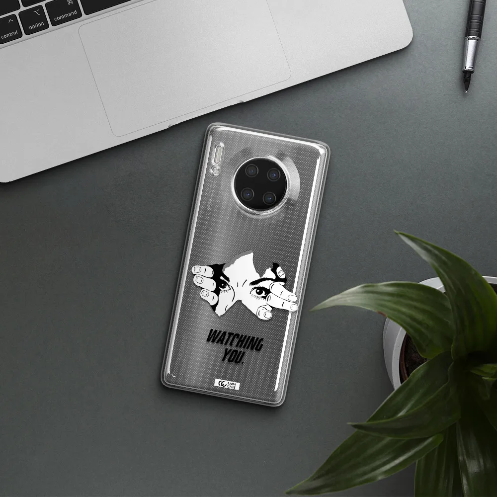 a hand with a hole in the wall Huawei Mate 30 Pro Clear TPU Case