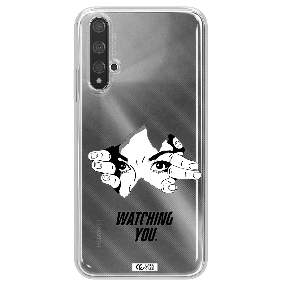 a hand with a hole in the wall Huawei Nova 5t Clear TPU Case