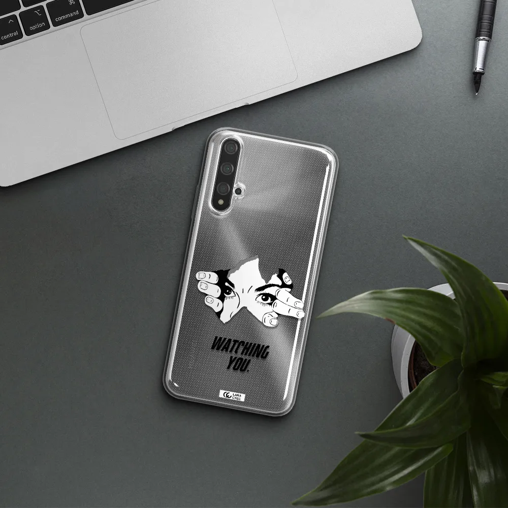 a hand with a hole in the wall Huawei Nova 5t Clear TPU Case