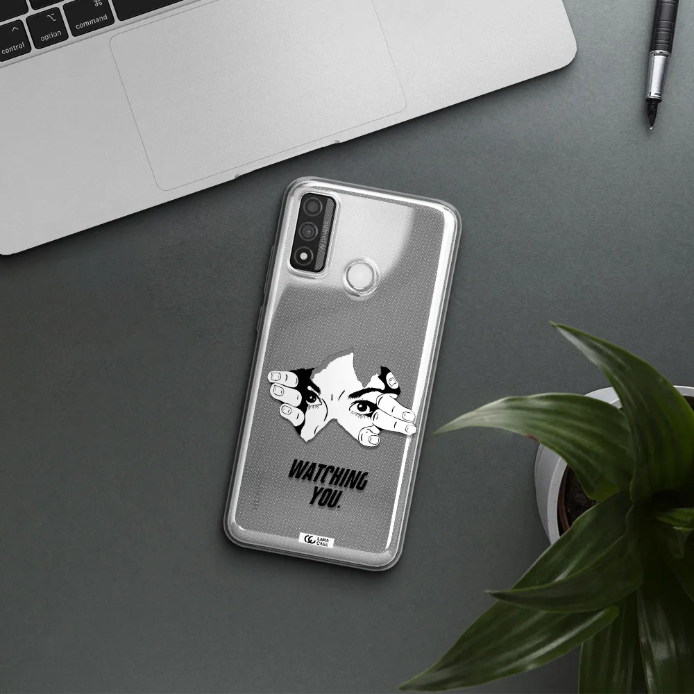 a hand with a hole in the wall Huawei P Smart 2020 Clear TPU Case