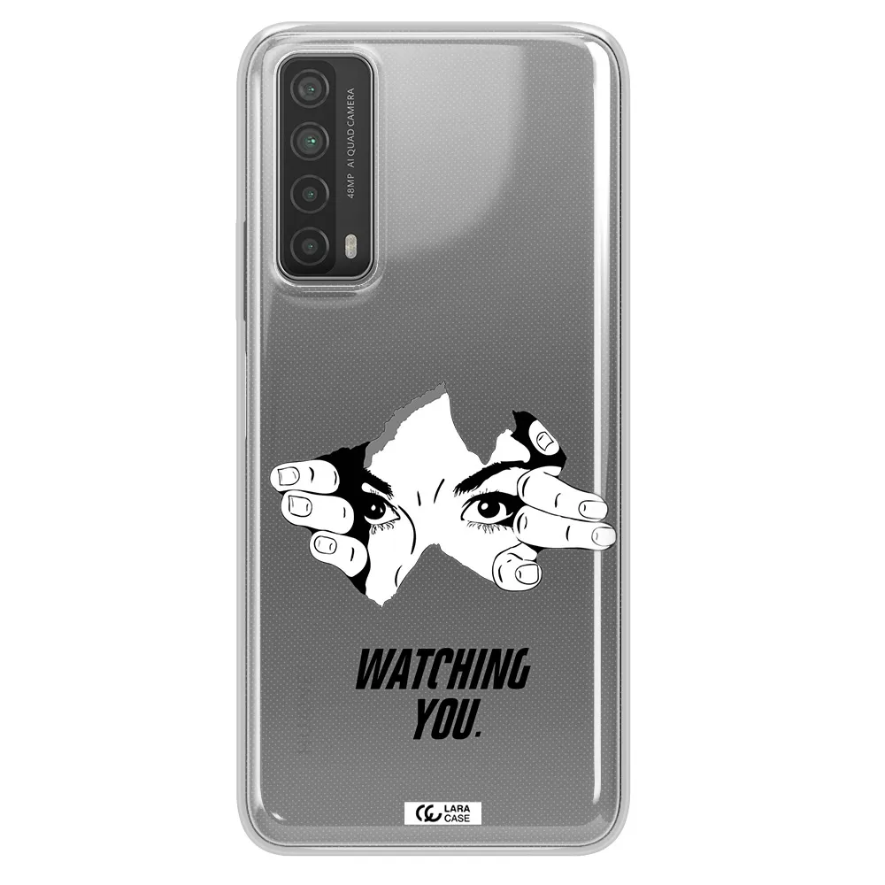 a hand with a hole in the wall Huawei P Smart 2021 Clear TPU Case