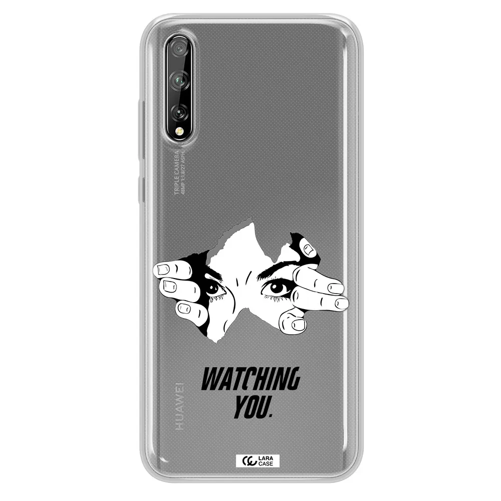 a hand with a hole in the wall Huawei P Smart S Clear TPU Case