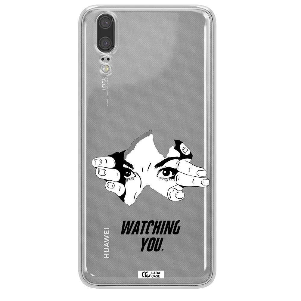 a hand with a hole in the wall Huawei P20 Clear TPU Case