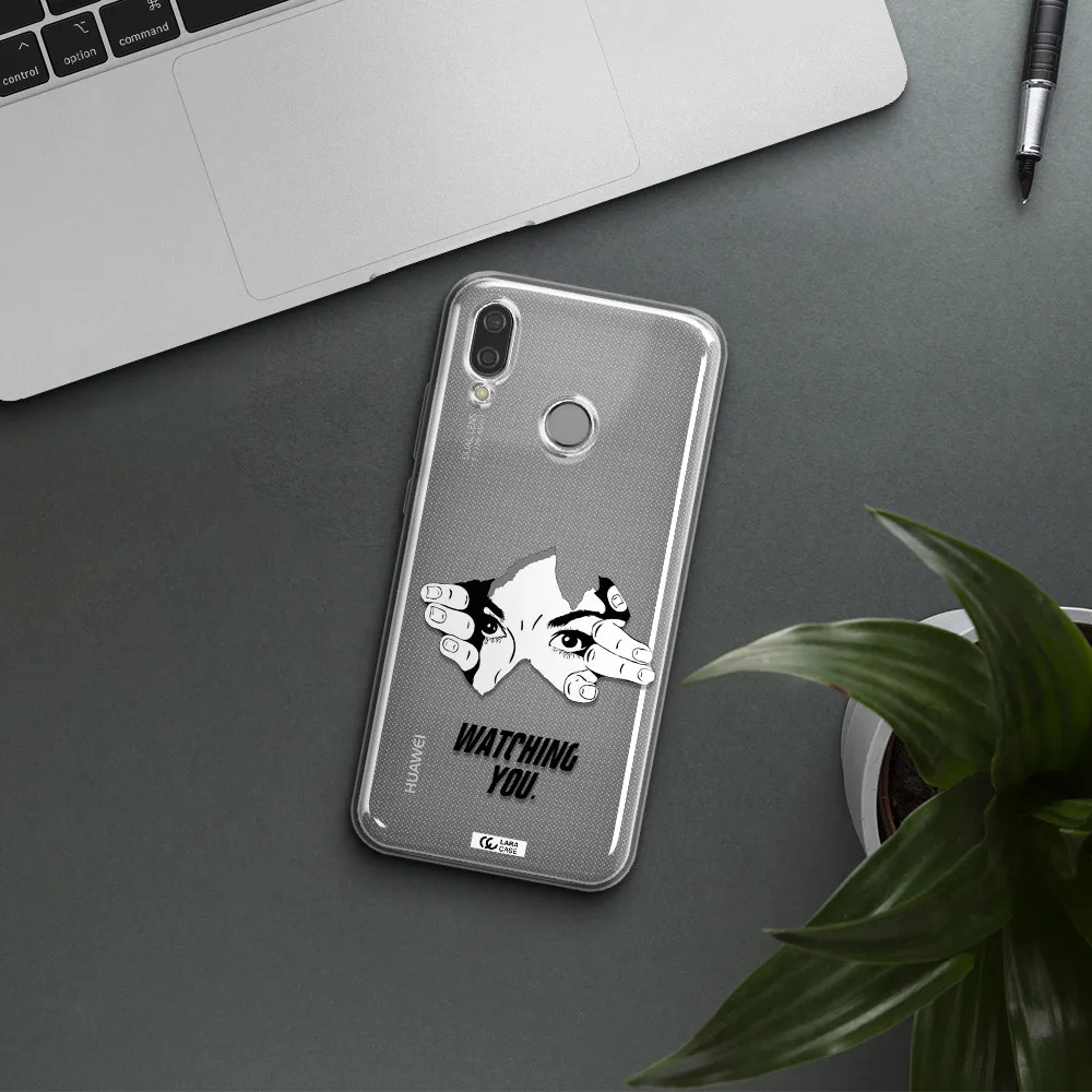 a hand with a hole in the wall Huawei P20 Lite Clear TPU Case