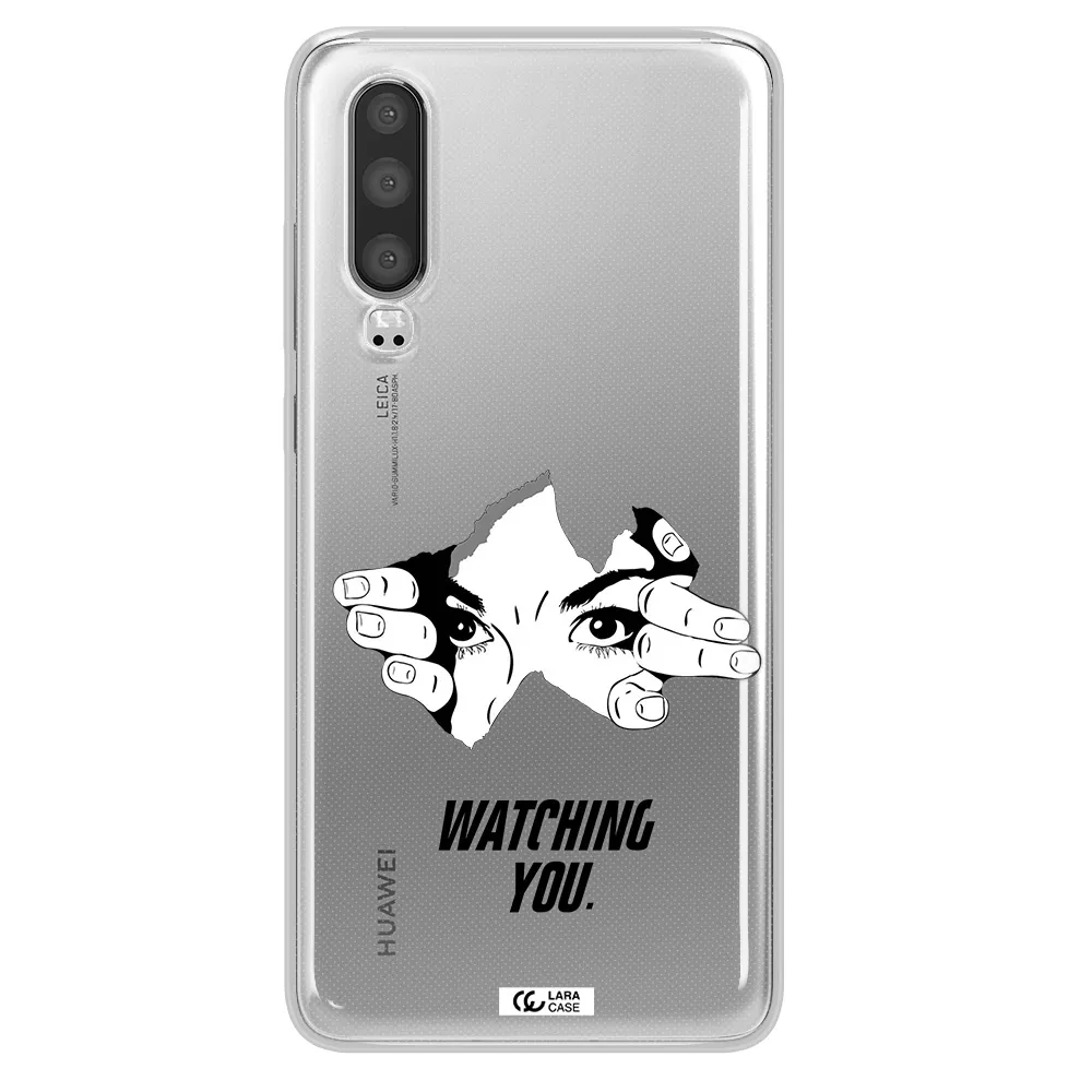 a hand with a hole in the wall Huawei P30 Clear TPU Case