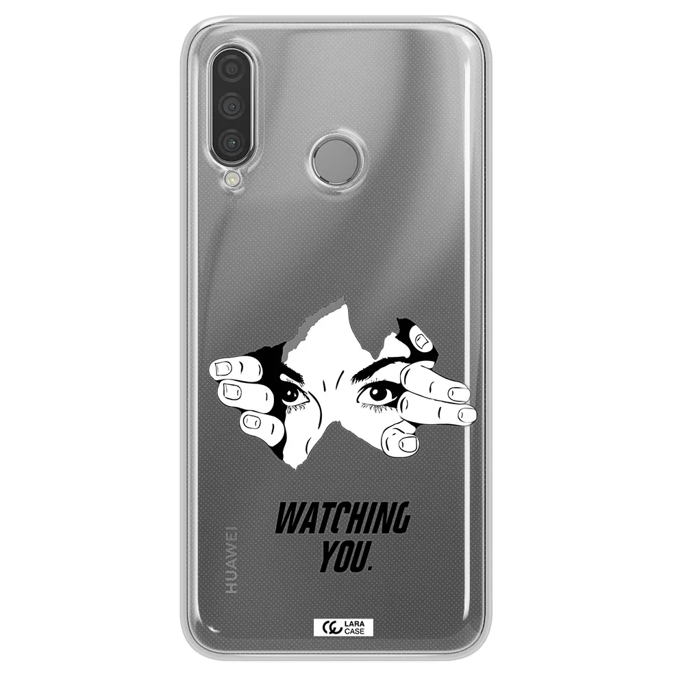 a hand with a hole in the wall Huawei P30 Lite Clear TPU Case