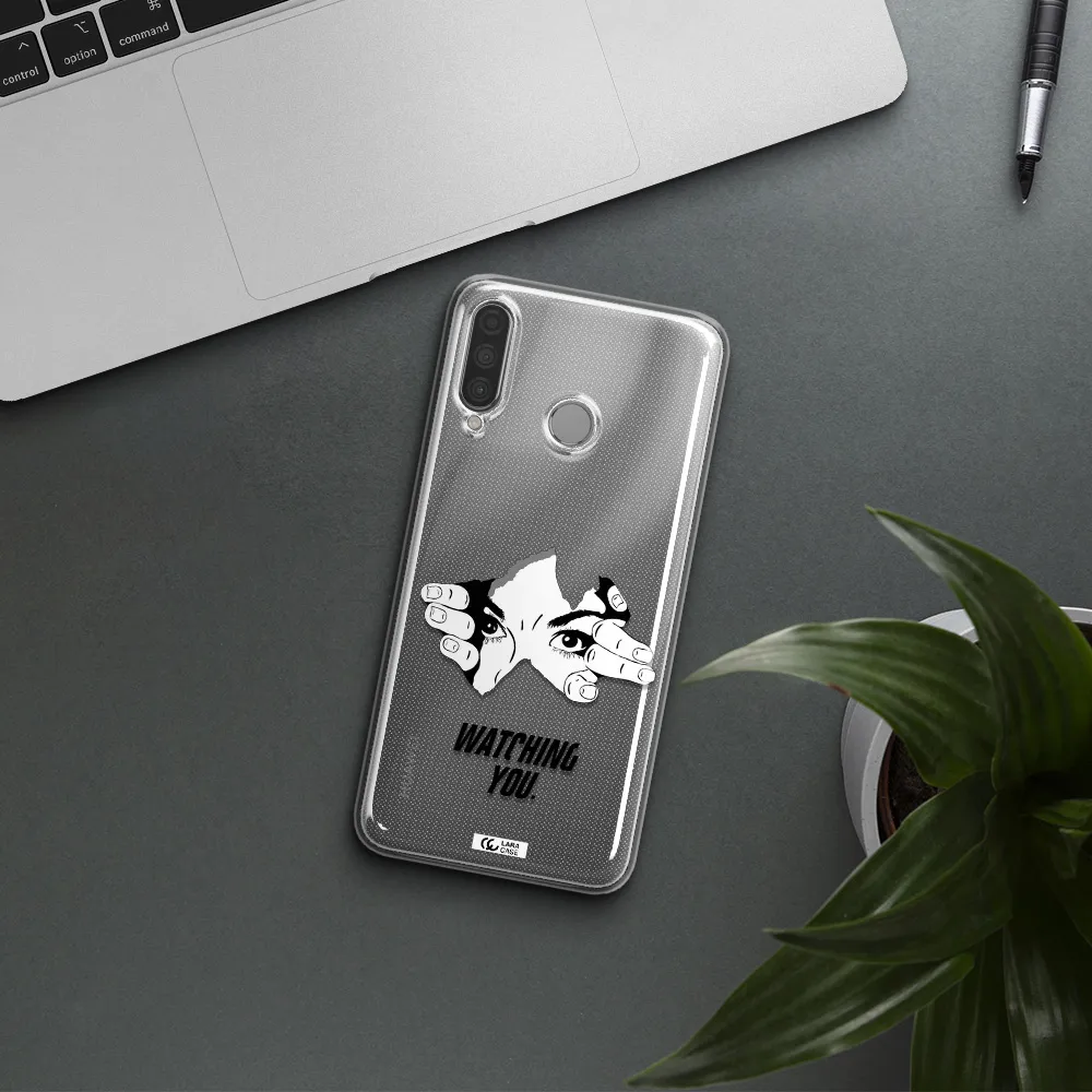 a hand with a hole in the wall Huawei P30 Lite Clear TPU Case