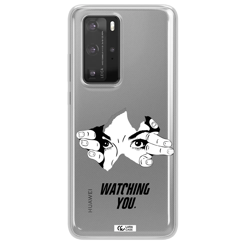 a hand with a hole in the wall Huawei P40 Pro Clear TPU Case