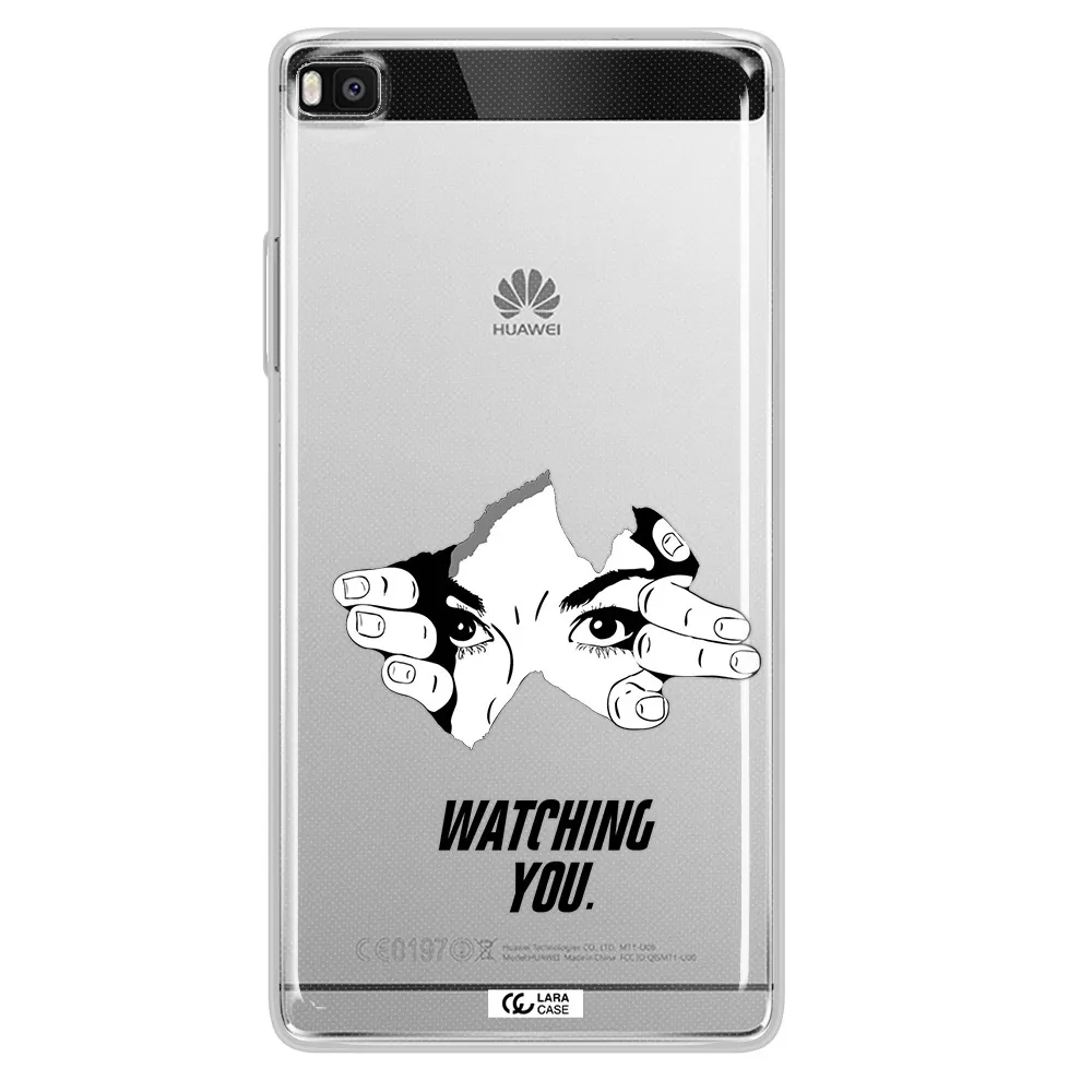 a hand with a hole in the wall Huawei P8 Clear TPU Case