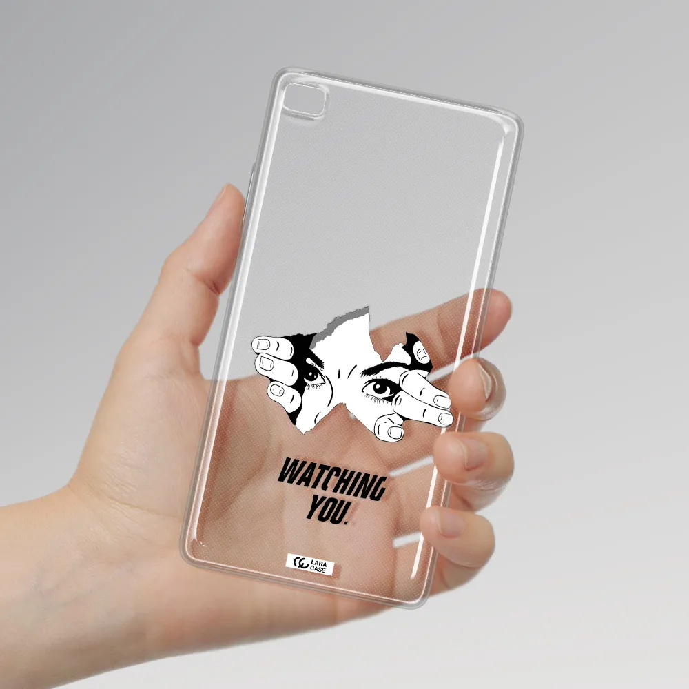 a hand with a hole in the wall Huawei P8 Clear TPU Case