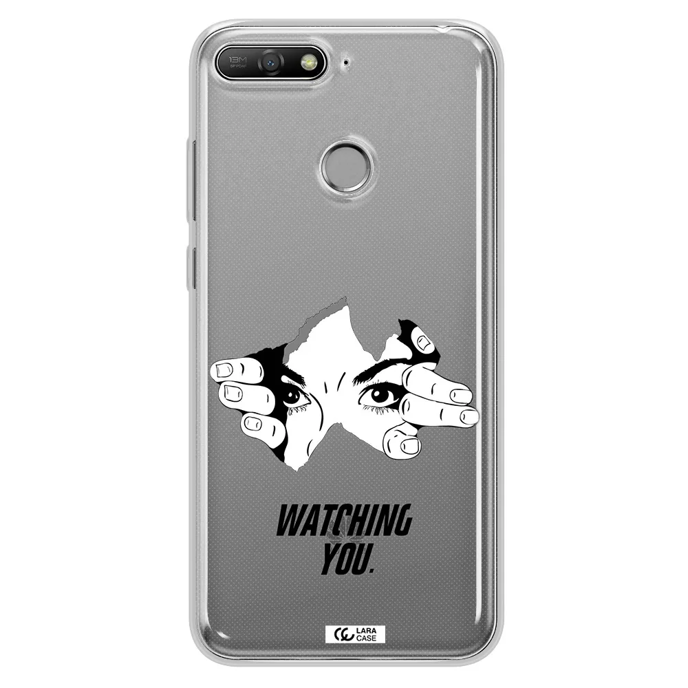 a hand with a hole in the wall Huawei Y6 Prime 2018 Clear TPU Case