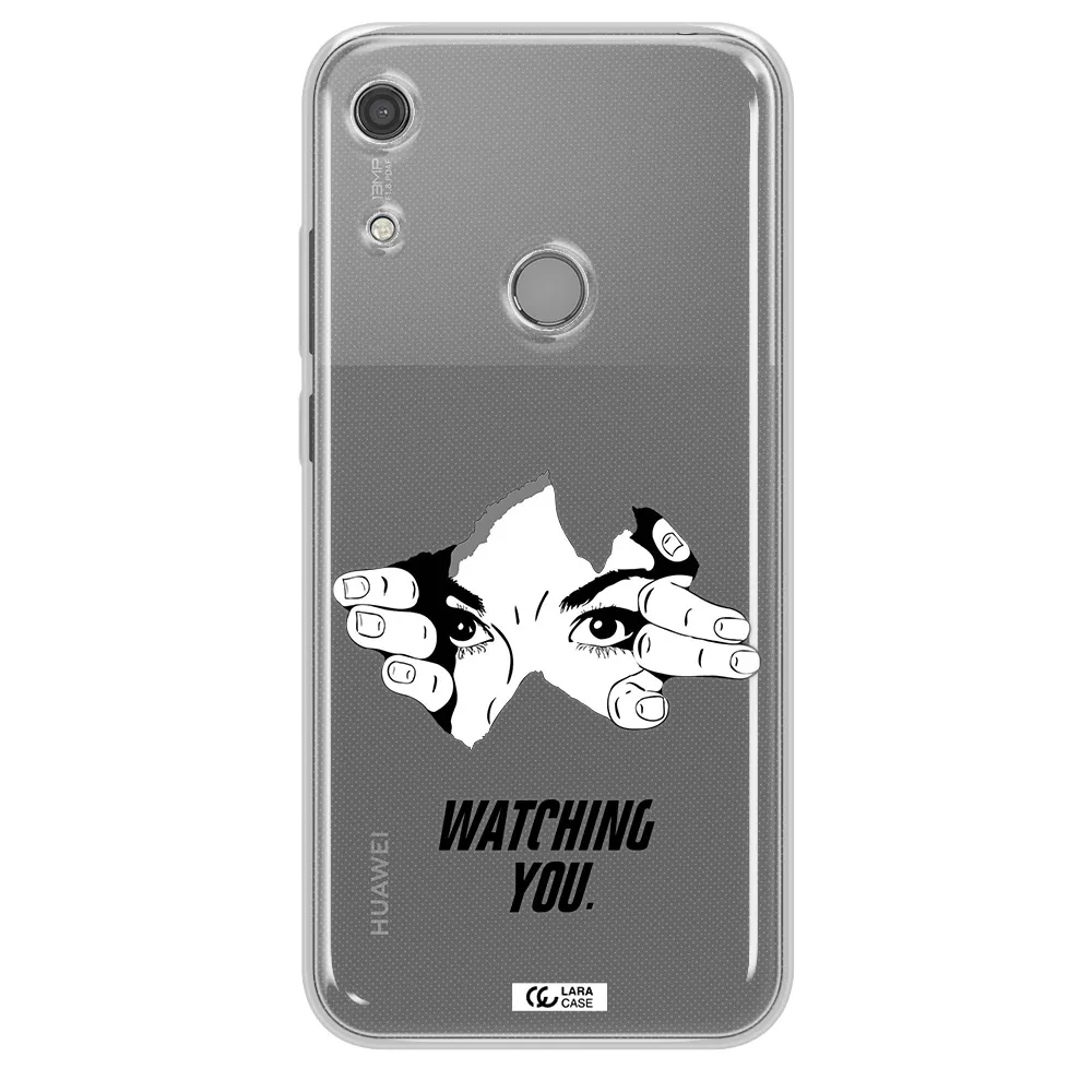 a hand with a hole in the wall Huawei Y6S Clear TPU Case