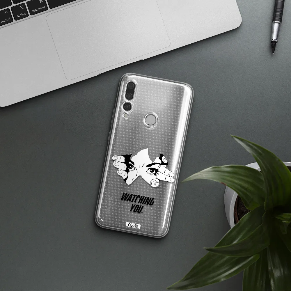 a hand with a hole in the wall Huawei Y9 Prime 2019 Clear TPU Case