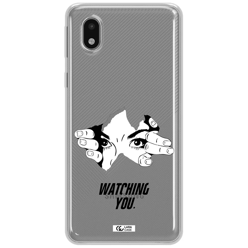 A Hand With A Hole In The Wall Samsung A01 Core Clear Tpu Case