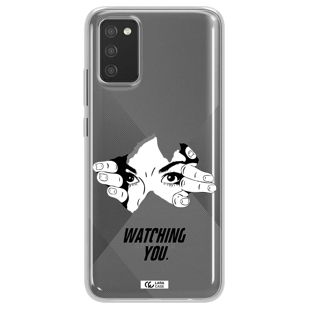 a hand with a hole in the wall Samsung A02S Clear TPU Case