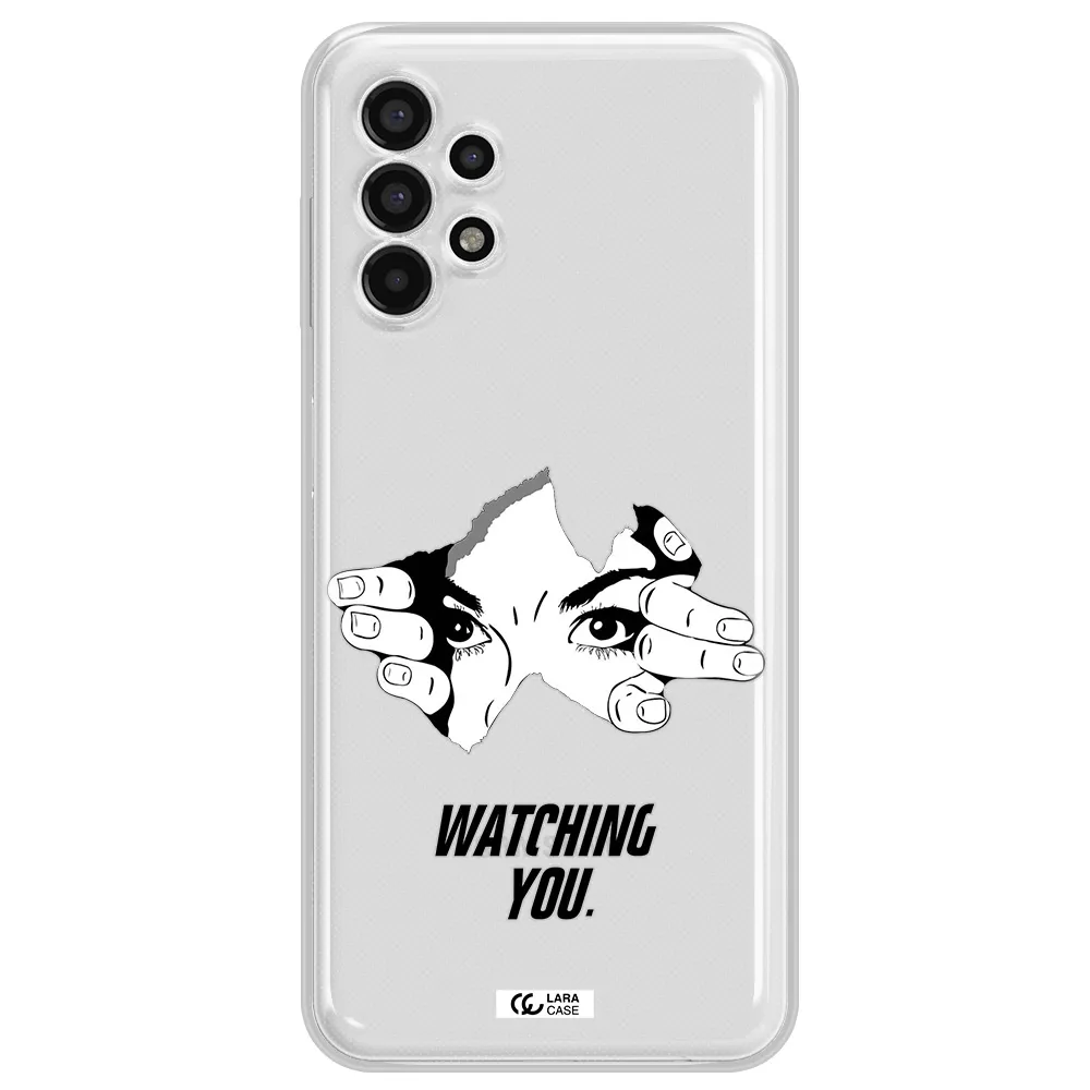 a hand with a hole in the wall Samsung A13 4g Clear TPU Case