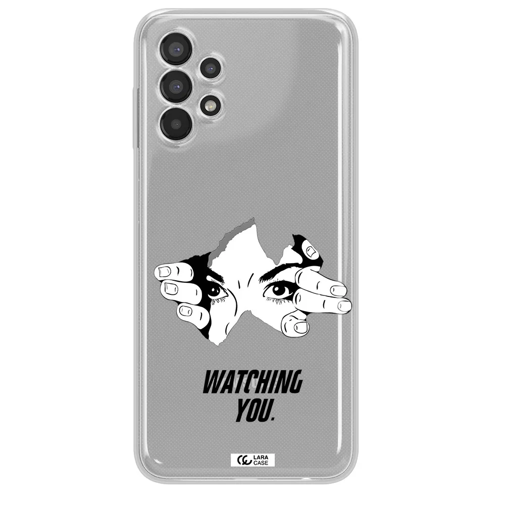 a hand with a hole in the wall Samsung A13 Clear TPU Case