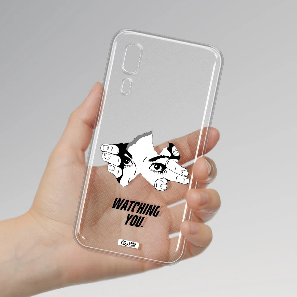 a hand with a hole in the wall Samsung A2 Core Clear TPU Case