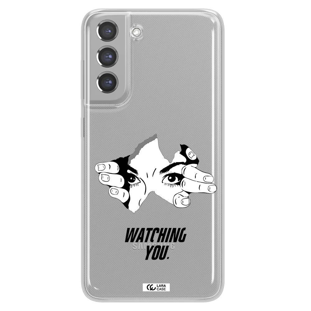 a hand with a hole in the wall Samsung A21 Fe Clear TPU Case