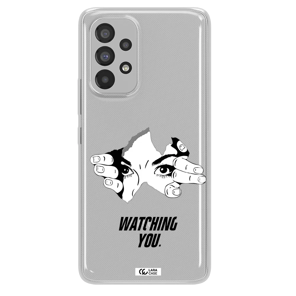 a hand with a hole in the wall Samsung A53 Clear TPU Case