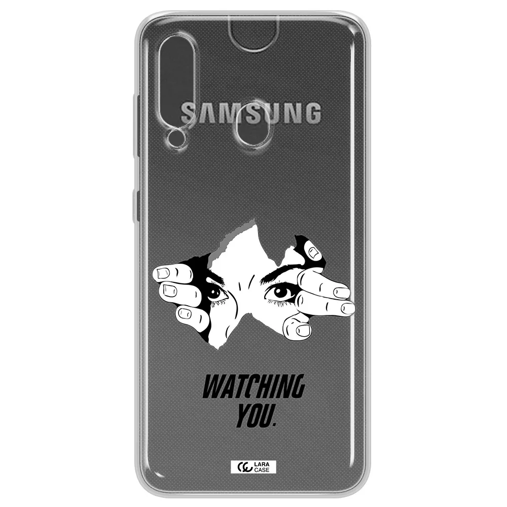 a hand with a hole in the wall Samsung A60 Clear TPU Case