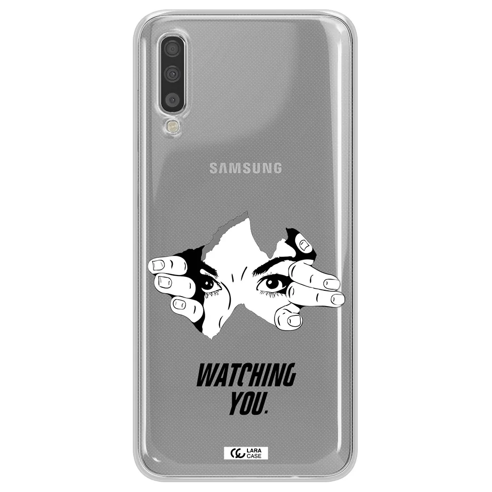 a hand with a hole in the wall Samsung A70 Clear TPU Case
