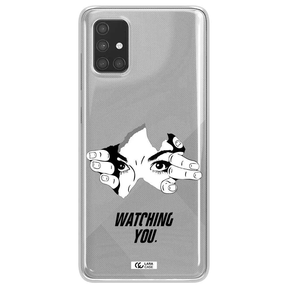 a hand with a hole in the wall Samsung A71 Clear TPU Case