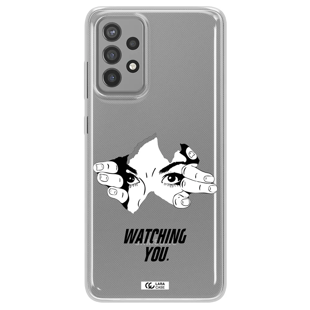 a hand with a hole in the wall Samsung A72 Clear TPU Case