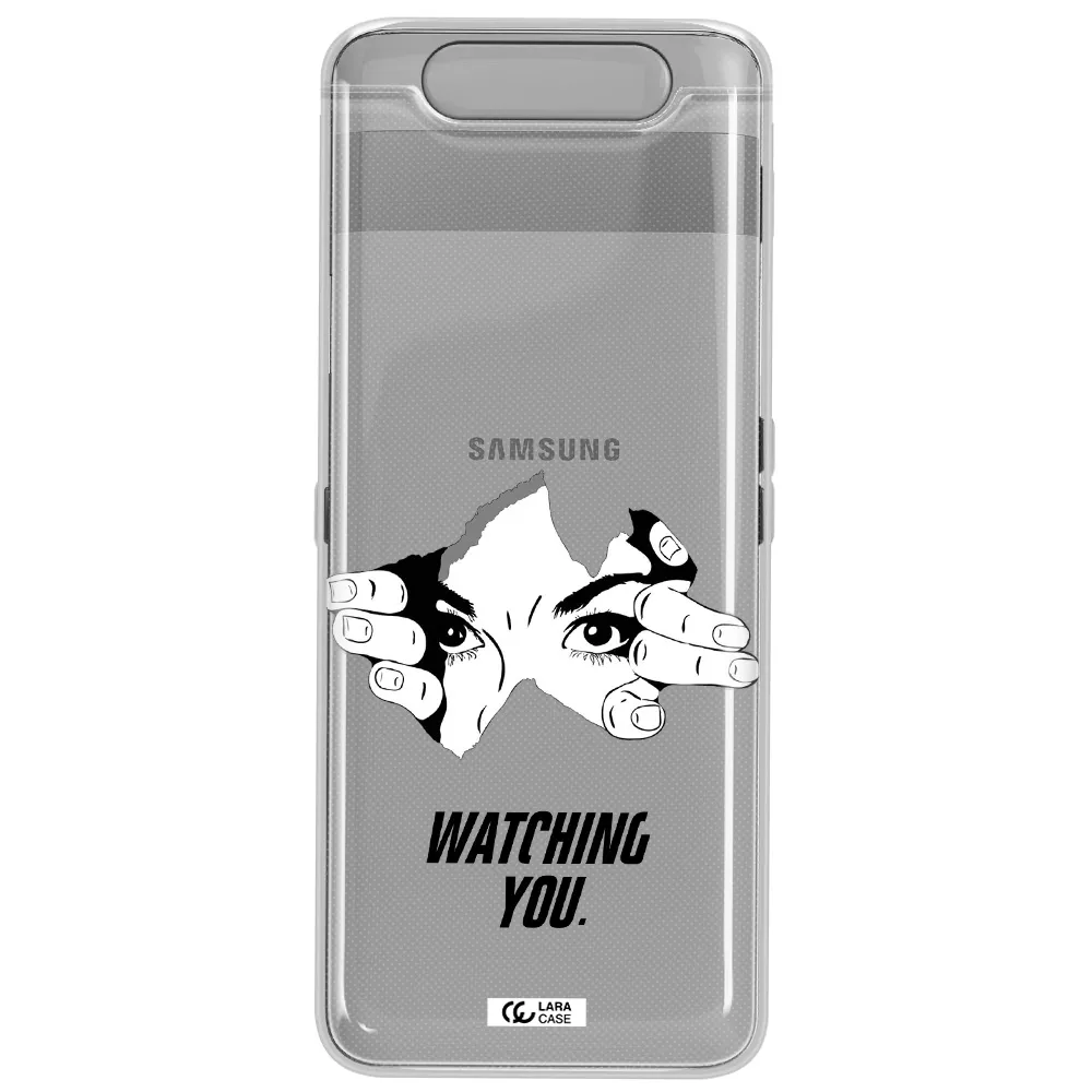 a hand with a hole in the wall Samsung A80 Clear TPU Case