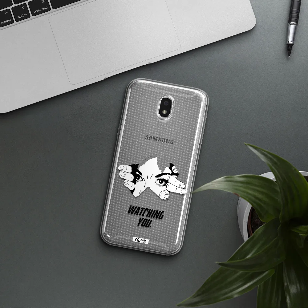 a hand with a hole in the wall Samsung J5 2017 Clear TPU Case