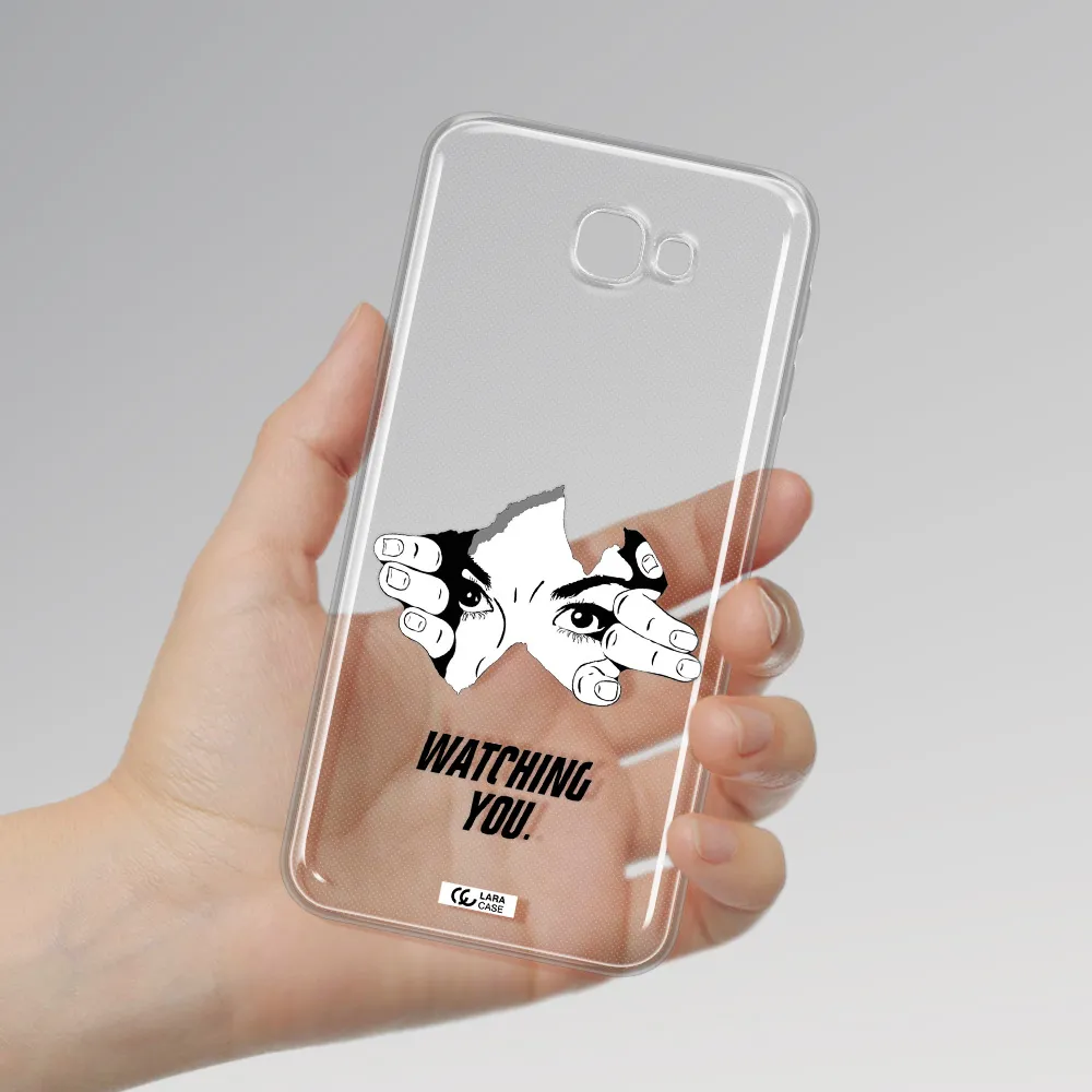 a hand with a hole in the wall Samsung J5 Prime Clear TPU Case