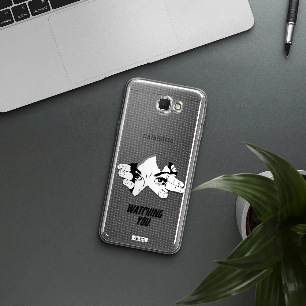 a hand with a hole in the wall Samsung J5 Prime Clear TPU Case