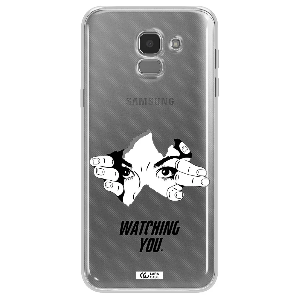 a hand with a hole in the wall Samsung J6 Clear TPU Case