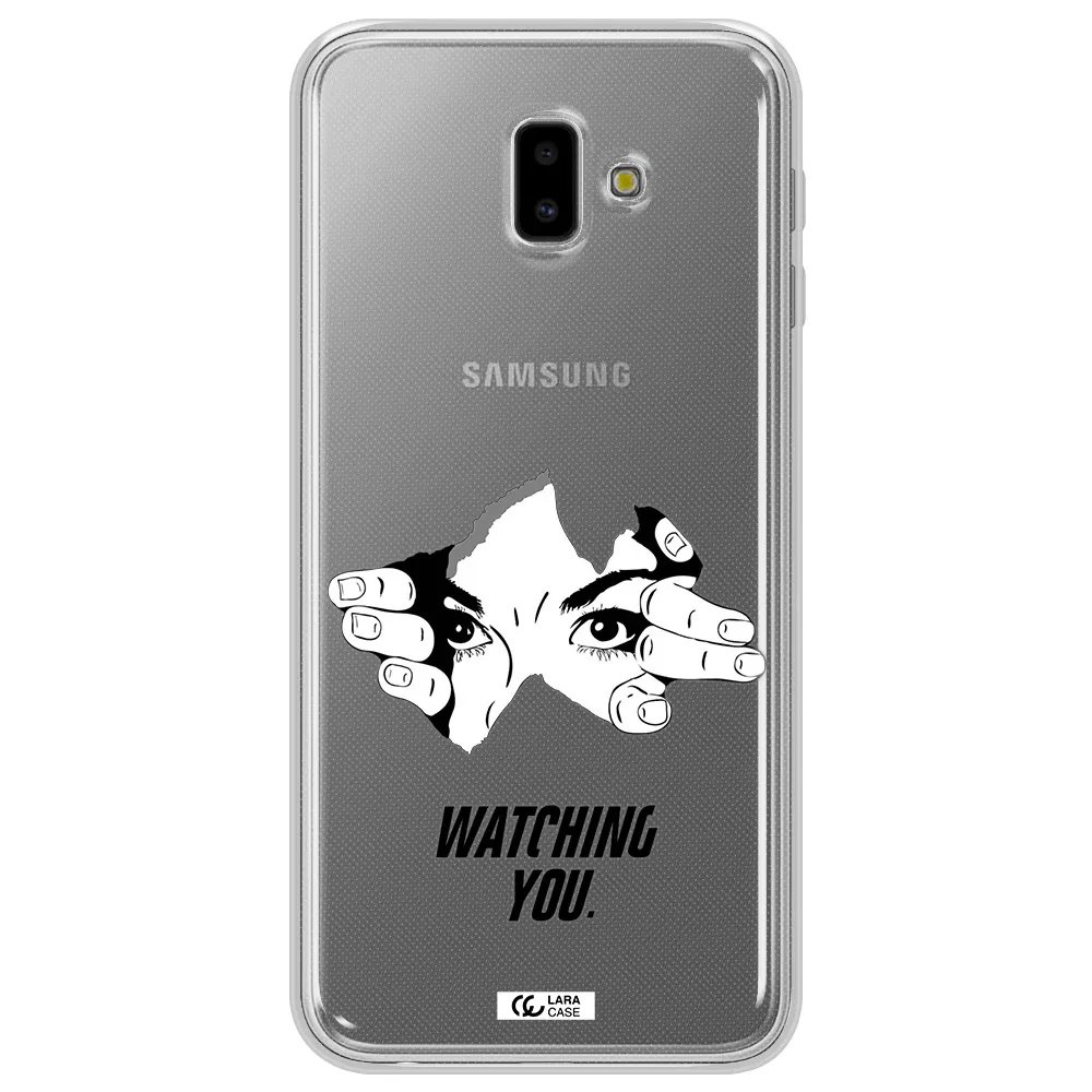 a hand with a hole in the wall Samsung J6 Plus Clear TPU Case