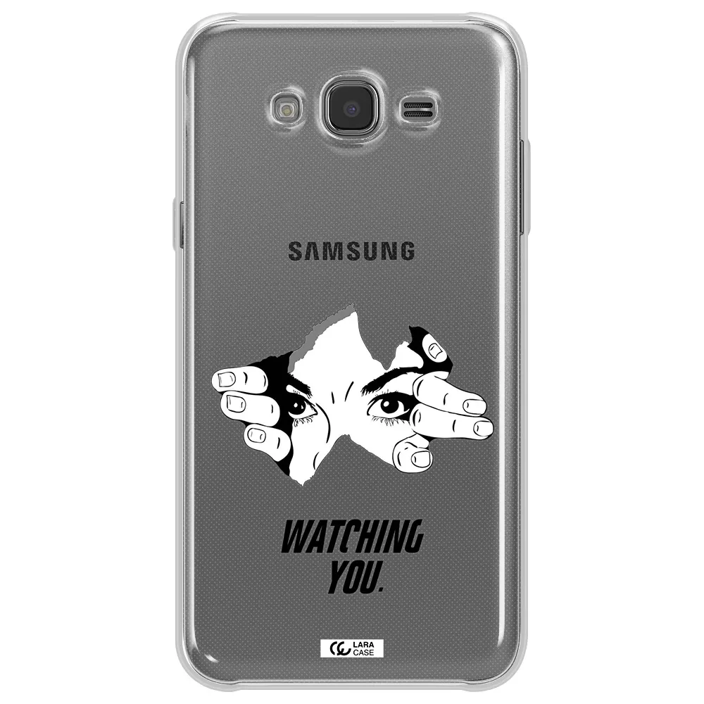 a hand with a hole in the wall Samsung J7 Clear TPU Case