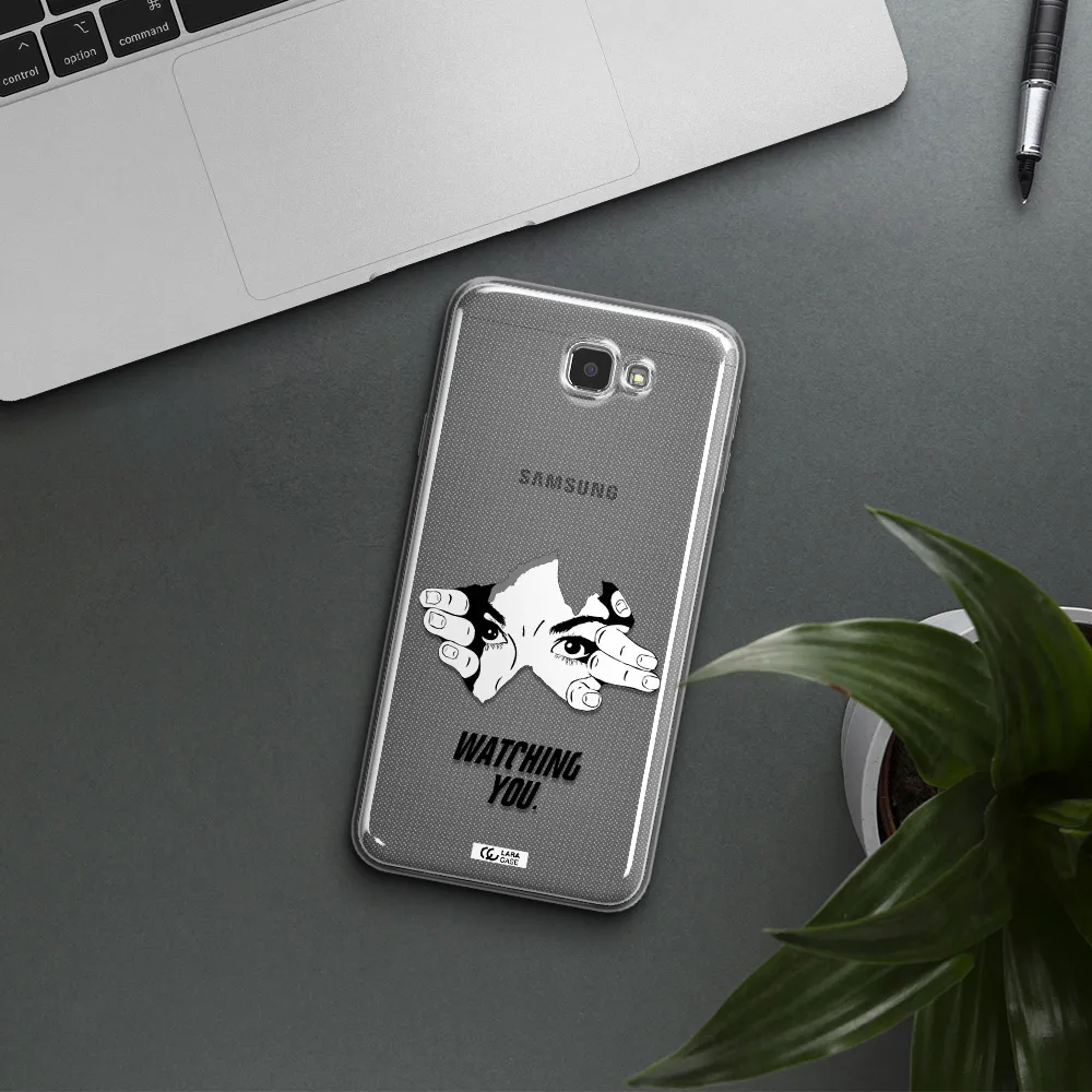 a hand with a hole in the wall Samsung J7 Prim Clear TPU Case